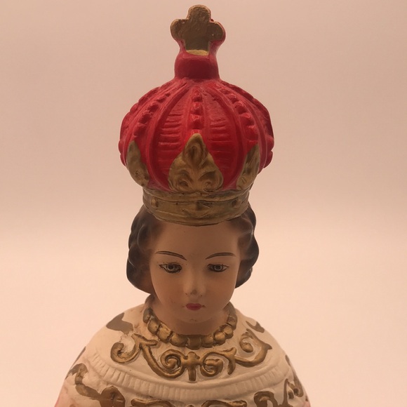 VTG (50’s) Chalkware Infant of Prague Child Jesus Statue - Picture 5 of 10